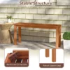 Tuinbank weerbestendig 2 zitsbank zonder rugleuning houten bank tot 150 kg parkbank van massief hout krukbank buiten 100 x 30 x 47 cm 5