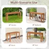 Tuinbank weerbestendig 2 zitsbank zonder rugleuning houten bank tot 150 kg parkbank van massief hout krukbank buiten 100 x 30 x 47 cm 6