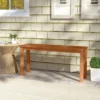 Tuinbank weerbestendig 2 zitsbank zonder rugleuning houten bank tot 150 kg parkbank van massief hout krukbank buiten 100 x 30 x 47 cm 7