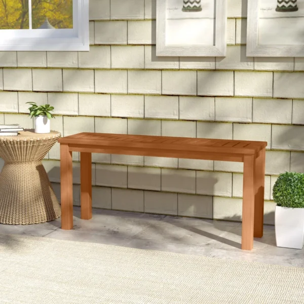 Tuinbank weerbestendig 2 zitsbank zonder rugleuning houten bank tot 150 kg parkbank van massief hout krukbank buiten 100 x 30 x 47 cm 7
