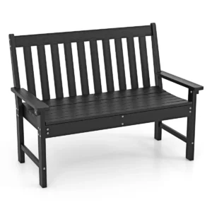 Tuinbank weerbestendig zitbank van hdpe parkeerbank voor 2 3 zits balkonbank tot 320 kg belastbaar terrasbank 132 x 65 x 91 cm 1
