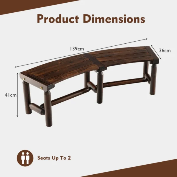 Tuinbank zonder rugleuning weerbestendige houten bank voor 2 3 zits belastbaar tot 325 kg terrasbank van hout parkbank voor tuin balkon 3