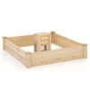 Tuinbed met open bodem houten plantensetmet compostbak voor groenten bloemen vierkant plantbed voor tuin moestuin 124x124x25,5cm 2