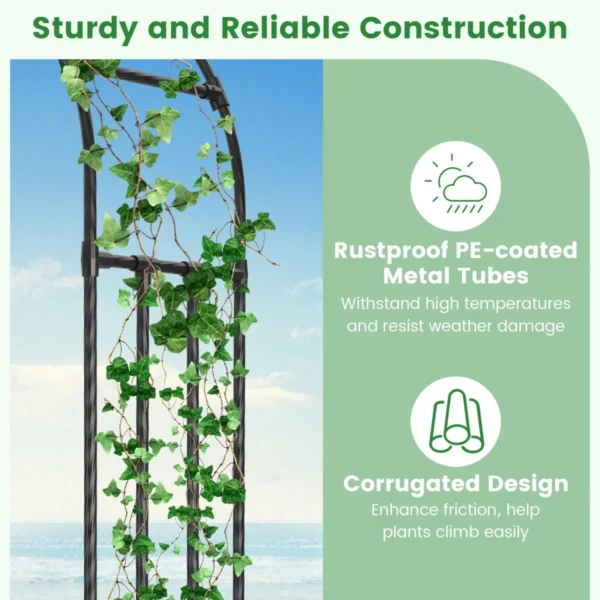 Tuinboog met metalen hekwerk voor klimplanten steun voor wijnstokken en bloemen decoratief tuinhek voor huwelijksceremonie 6
