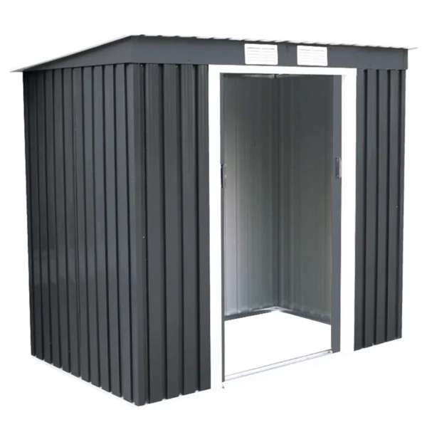 Tuinhuis voor gereedschap 213 x 173 x 130cm plaatstaal grijs 1