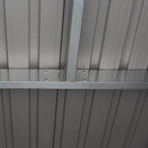 Tuinhuis voor gereedschap 213 x 173 x 130cm plaatstaal grijs 4
