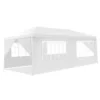 Tuinpaviljoen feesttent met 4 uitneembare zijwanden paviljoen biertent uv bescherming tuintent 3 x 6m wit 1