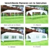 Tuinpaviljoen feesttent met 4 uitneembare zijwanden paviljoen biertent uv bescherming tuintent 3 x 6m wit 4