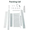 Tuinpaviljoen partytent tuintent paviljoen voor feesten activiteiten en camping wit (6 m x 3 m) 4
