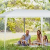 Tuinpaviljoen partytent tuintent paviljoen voor feesten activiteiten en camping wit (6 m x 3 m) 5