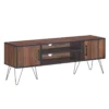 Tv kast met 2 deuren & 2 open schappen & kabelmanagement gaten voor tv's tot 60 inch walnoot 1