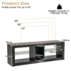 Tv kast met ledverlichting televisietafel voor tv's tot 65 inch tv kast met 2 verstelbare glazen planken en open vak lowboard tv rek 3