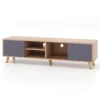 Tv kast met open plank en 2 kasten televisiekast voor tv's tot 65 inch televisietafel voor woonkamer slaapkamer 152 x 40 x 40 cm 2