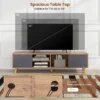 Tv kast met open plank en 2 kasten televisiekast voor tv's tot 65 inch televisietafel voor woonkamer slaapkamer 152 x 40 x 40 cm 5
