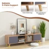 Tv kast met open plank en 2 kasten televisiekast voor tv's tot 65 inch televisietafel voor woonkamer slaapkamer 152 x 40 x 40 cm 6