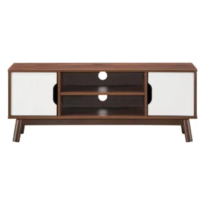 Tv meubel in industriële stijl voor tv kasten tot 127 cm modern houten multifunctioneel opbergmeubel met open opbergplank (wit) 1