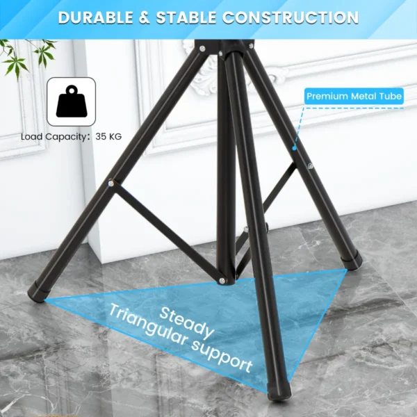 Tv standaard in hoogte verstelbaar tv vloerstandaard voor 21 47 inch plasma/lcd/led tv & plat tot 35 kg draagbaar 450 x 100 mm zwart 4