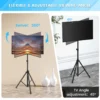 Tv standaard in hoogte verstelbaar tv vloerstandaard voor 21 47 inch plasma/lcd/led tv & plat tot 35 kg draagbaar 450 x 100 mm zwart 6