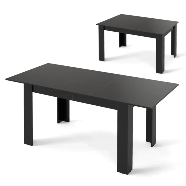 Uitschuifbare eettafel moderne keukentafel met verstelbaar blad l vormige poten ruimtebesparend industrieel eetkamermeubilair 2