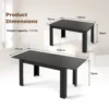 Uitschuifbare eettafel moderne keukentafel met verstelbaar blad l vormige poten ruimtebesparend industrieel eetkamermeubilair 3