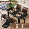 Uitschuifbare eettafel moderne keukentafel met verstelbaar blad l vormige poten ruimtebesparend industrieel eetkamermeubilair 4