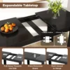 Uitschuifbare eettafel moderne keukentafel met verstelbaar blad l vormige poten ruimtebesparend industrieel eetkamermeubilair 5