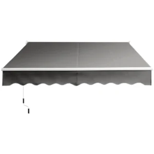 Uitschuifbare luifel aluminium terrasschaduw uitschuifbaar 245 x 200 cm grijs 1
