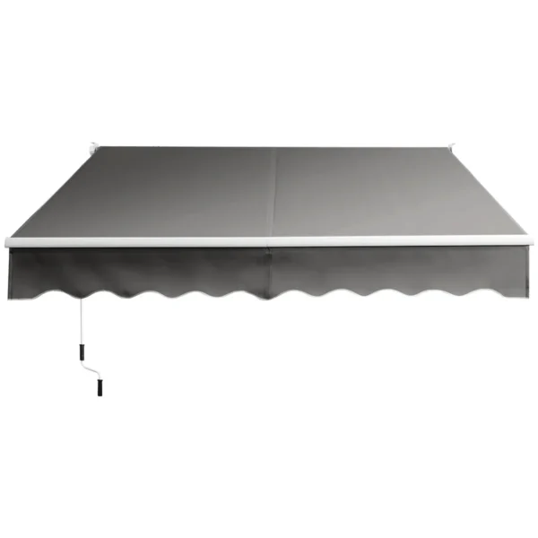 Uitschuifbare luifel aluminium terrasschaduw uitschuifbaar 245 x 200 cm grijs 1