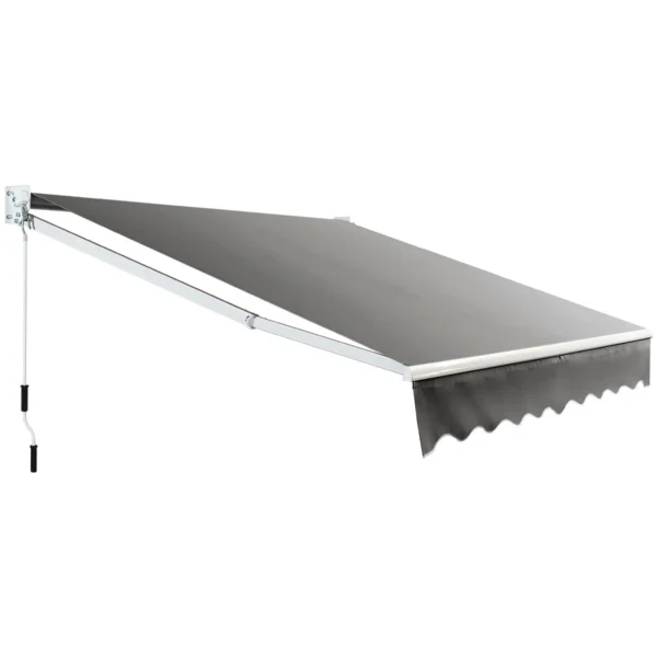 Uitschuifbare luifel aluminium terrasschaduw uitschuifbaar 245 x 200 cm grijs 2