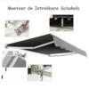 Uitschuifbare luifel aluminium terrasschaduw uitschuifbaar 245 x 200 cm grijs 7