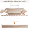 Uitschuifbare luifel aluminium terrasscherm 245 x 200 cm beige 6