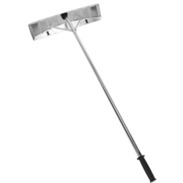 Uitschuifbare sneeuwhark van 148 608 cm aluminium sectionaal sneeuwruimgereedschap 1 stang en 4 verlengstukken blad van 63 cm 2 rollen 2