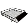 Universele dakrek lading mand zwarte auto bovenaan bagage houder met wind kuip 75 kg capaciteit 122 x 102 x 15 cm 1