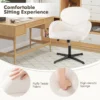 Vaste bureaustoel draaistoel in hoogte verstelbaar en kantelfunctie ergonomische brede zitting elegante bureaustoel wit 4