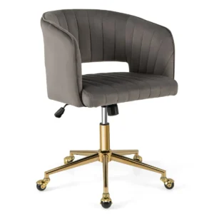 Velvet pc stoel moderne draaistoel met in hoek verstelbare rugleuning in hoogte verstelbare make up stoel zitbreedte 52cm 1