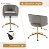 Velvet pc stoel moderne draaistoel met in hoek verstelbare rugleuning in hoogte verstelbare make up stoel zitbreedte 52cm 4
