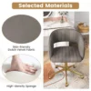 Velvet pc stoel moderne draaistoel met in hoek verstelbare rugleuning in hoogte verstelbare make up stoel zitbreedte 52cm 6