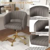 Velvet pc stoel moderne draaistoel met in hoek verstelbare rugleuning in hoogte verstelbare make up stoel zitbreedte 52cm 7
