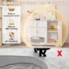 Verborgen kattenbakkast met opbergruimte houten kattenkast met 3 deuren en 2 lades anti kantelsets binnenmeubilair voor katten 5