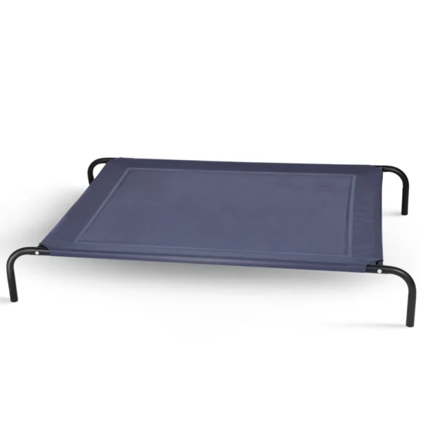 Verhoogd hondenbed voor groot hondenbed zowel binnen als buiten camping stalen kader mat 130 x 90 x 20 cm grijs 1