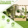 Verhoogd tuinbed met gebogen traliewerk hangend dak plantenbak afvoergaten houten plantenbak voor binnen en buiten naturel 4