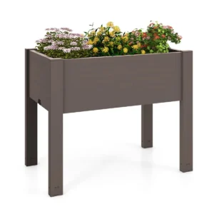 Verhoogd tuinbed zelfwatergevende plantenbak met waterniveau indicator plastic bloemencontainer voor groenten koffie 1