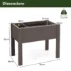 Verhoogd tuinbed zelfwatergevende plantenbak met waterniveau indicator plastic bloemencontainer voor groenten koffie 2