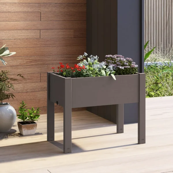 Verhoogd tuinbed zelfwatergevende plantenbak met waterniveau indicator plastic bloemencontainer voor groenten koffie 6