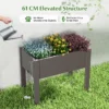 Verhoogd tuinbed zelfwatergevende plantenbak met waterniveau indicator plastic bloemencontainer voor groenten koffie 7
