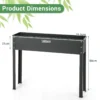 Verhoogde tuinbed verhoogde metalen plantenbak met poten afwateringsgat plantenbak grote metalen plantenbak zwart 3