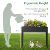 Verhoogde tuinbed verhoogde metalen plantenbak met poten afwateringsgat plantenbak grote metalen plantenbak zwart 4