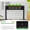 Verhoogde tuinbed verhoogde metalen plantenbak met poten afwateringsgat plantenbak grote metalen plantenbak zwart 6