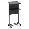 Verstelbaar sta bureau sta zit bureau op wielen mobiel staand bureau met tafelblad & opbergruimte laptoptrolley voor kantoor 1