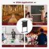 Verstelbaar sta bureau sta zit bureau op wielen mobiel staand bureau met tafelblad & opbergruimte laptoptrolley voor kantoor 6